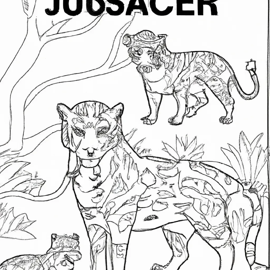 Crie sua Própria Selva com Desenhos de Jaguares para Colorir 26