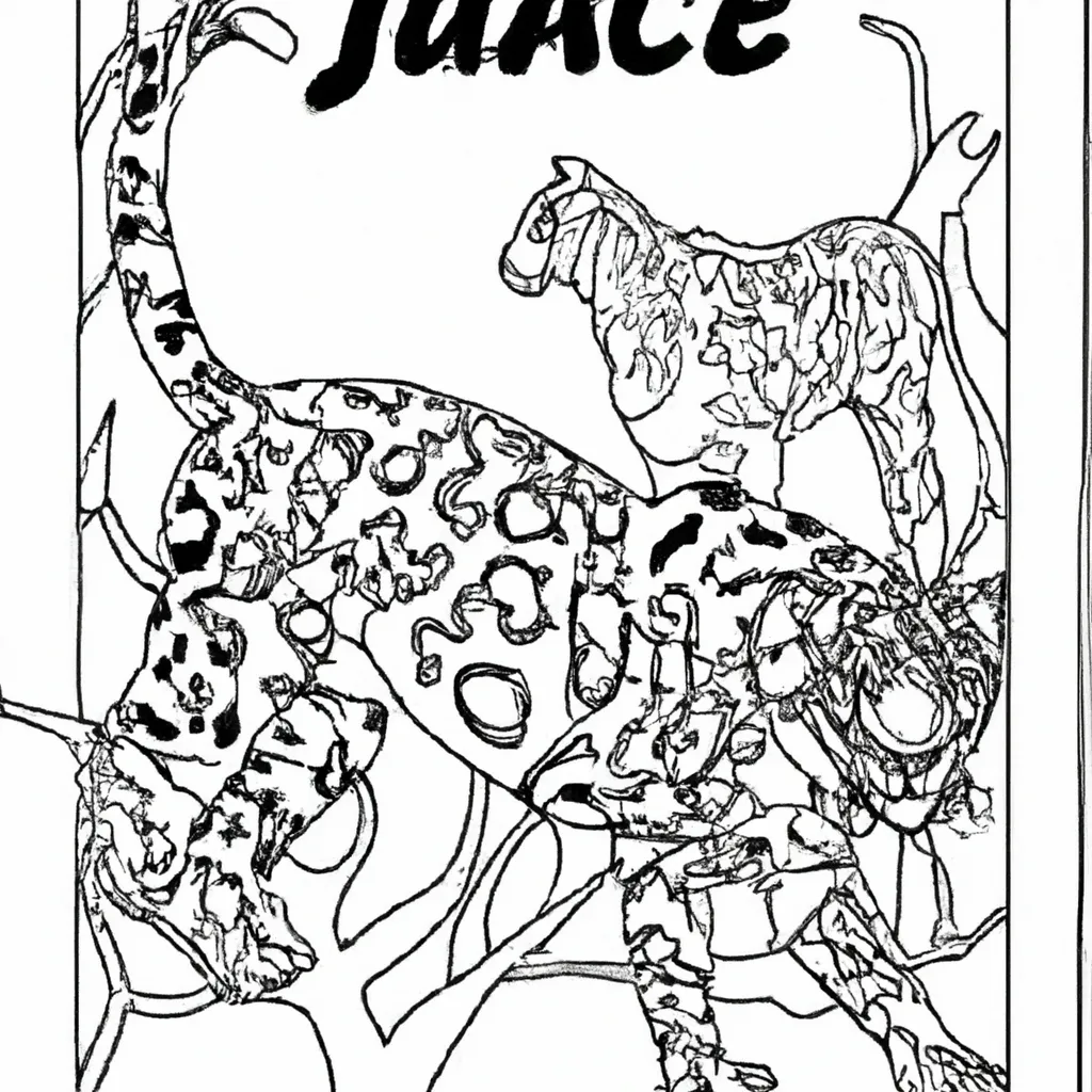 Crie sua Própria Selva com Desenhos de Jaguares para Colorir 12