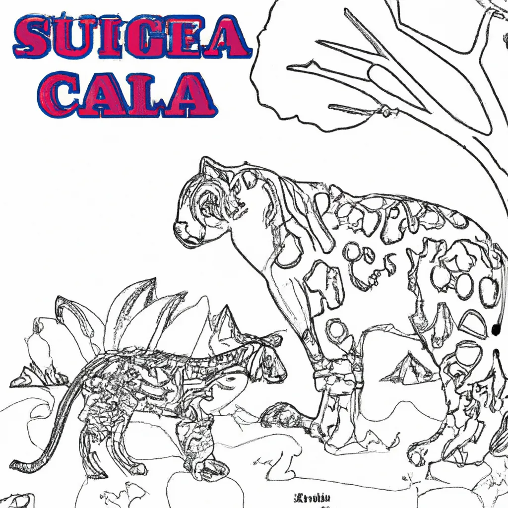 Crie sua Própria Selva com Desenhos de Jaguares para Colorir 14