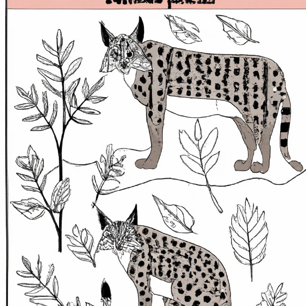 Arte na Floresta: Desenhos de Linces para Colorir 6