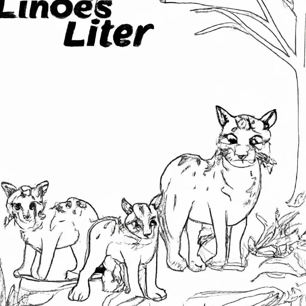 Arte na Floresta: Desenhos de Linces para Colorir 24