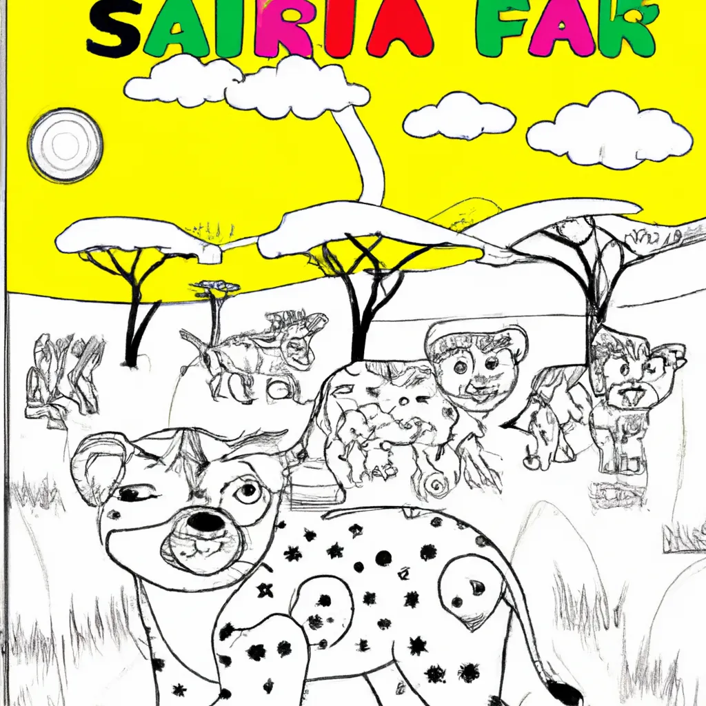 Pinte o Safari com Desenhos de Hienas para Colorir 6