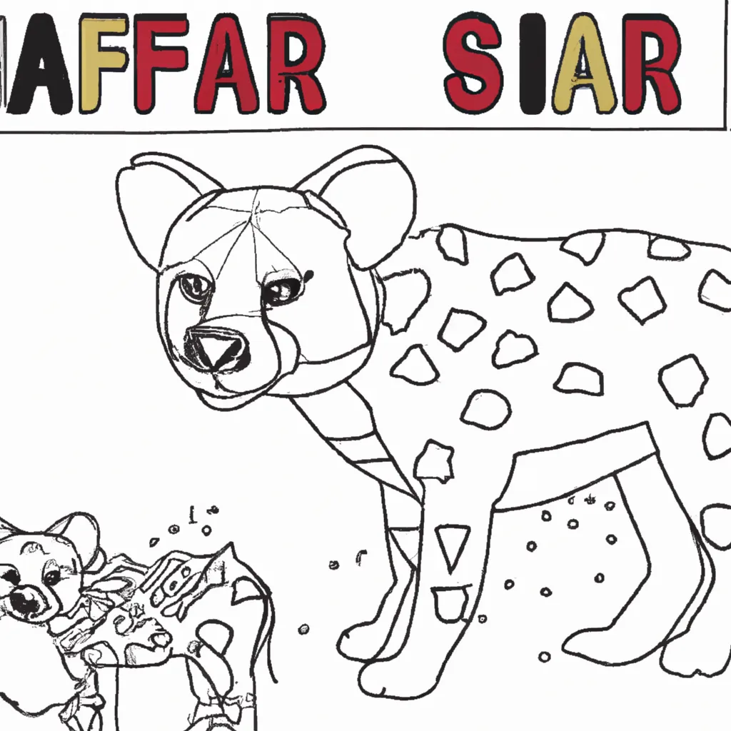 Pinte o Safari com Desenhos de Hienas para Colorir 20