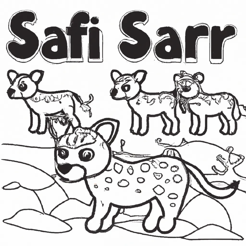 Pinte o Safari com Desenhos de Hienas para Colorir 28