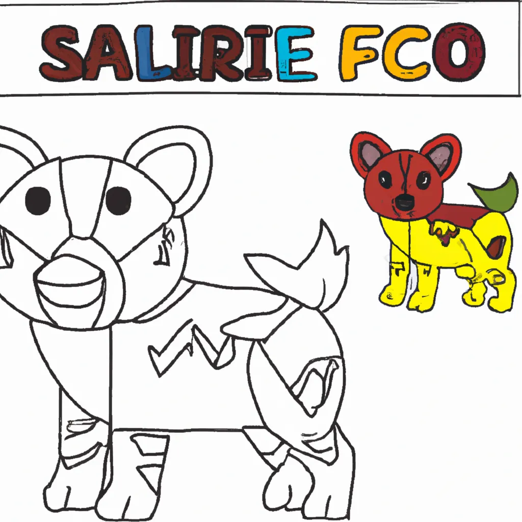 Pinte o Safari com Desenhos de Hienas para Colorir 12