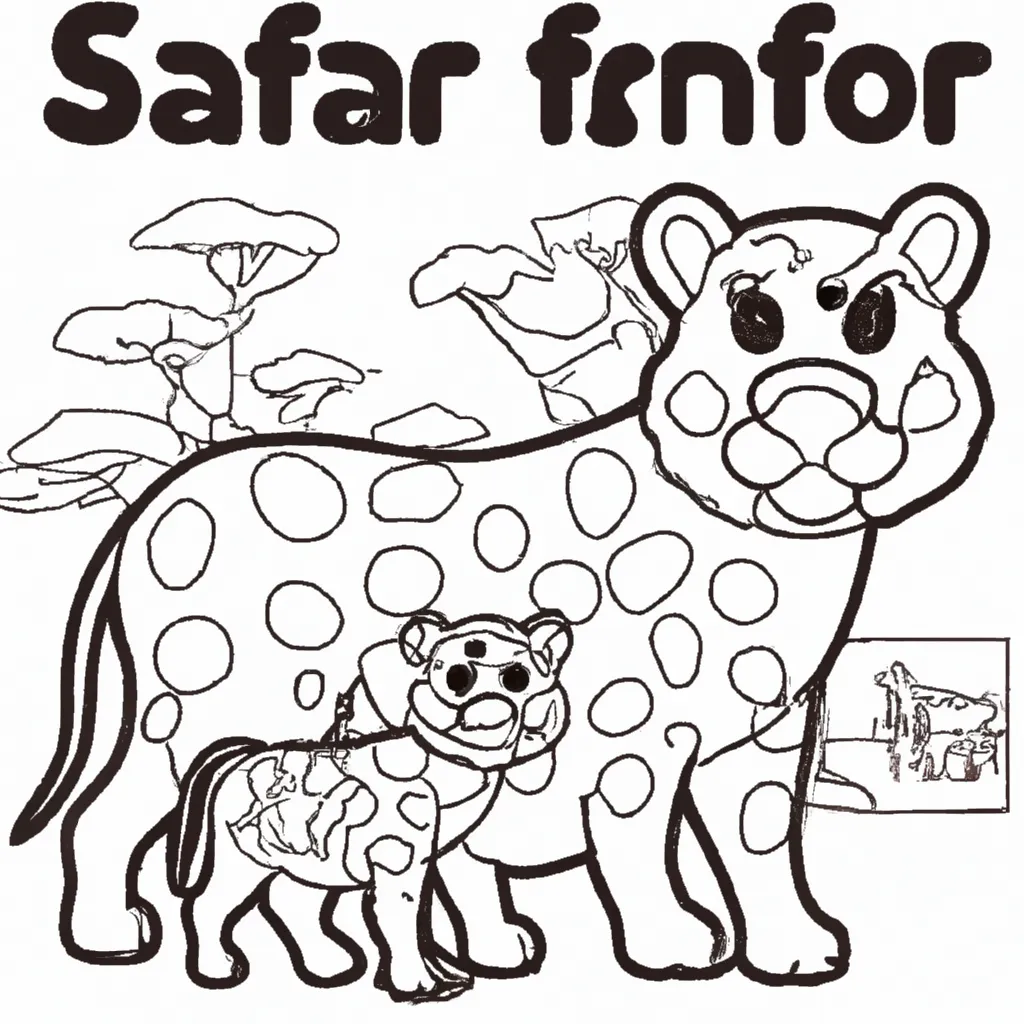 Pinte o Safari com Desenhos de Hienas para Colorir 14