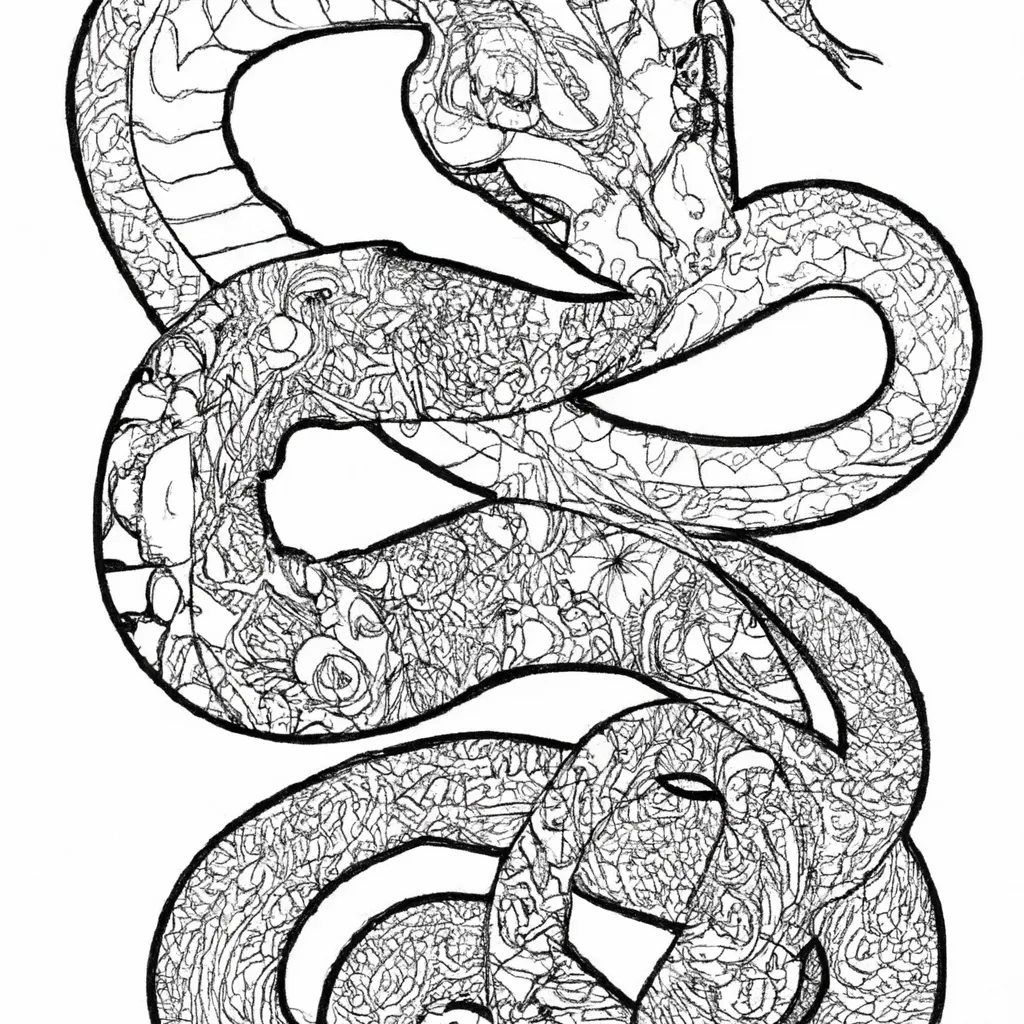 Admire a Beleza dos Desenhos de Serpentes para Colorir 8