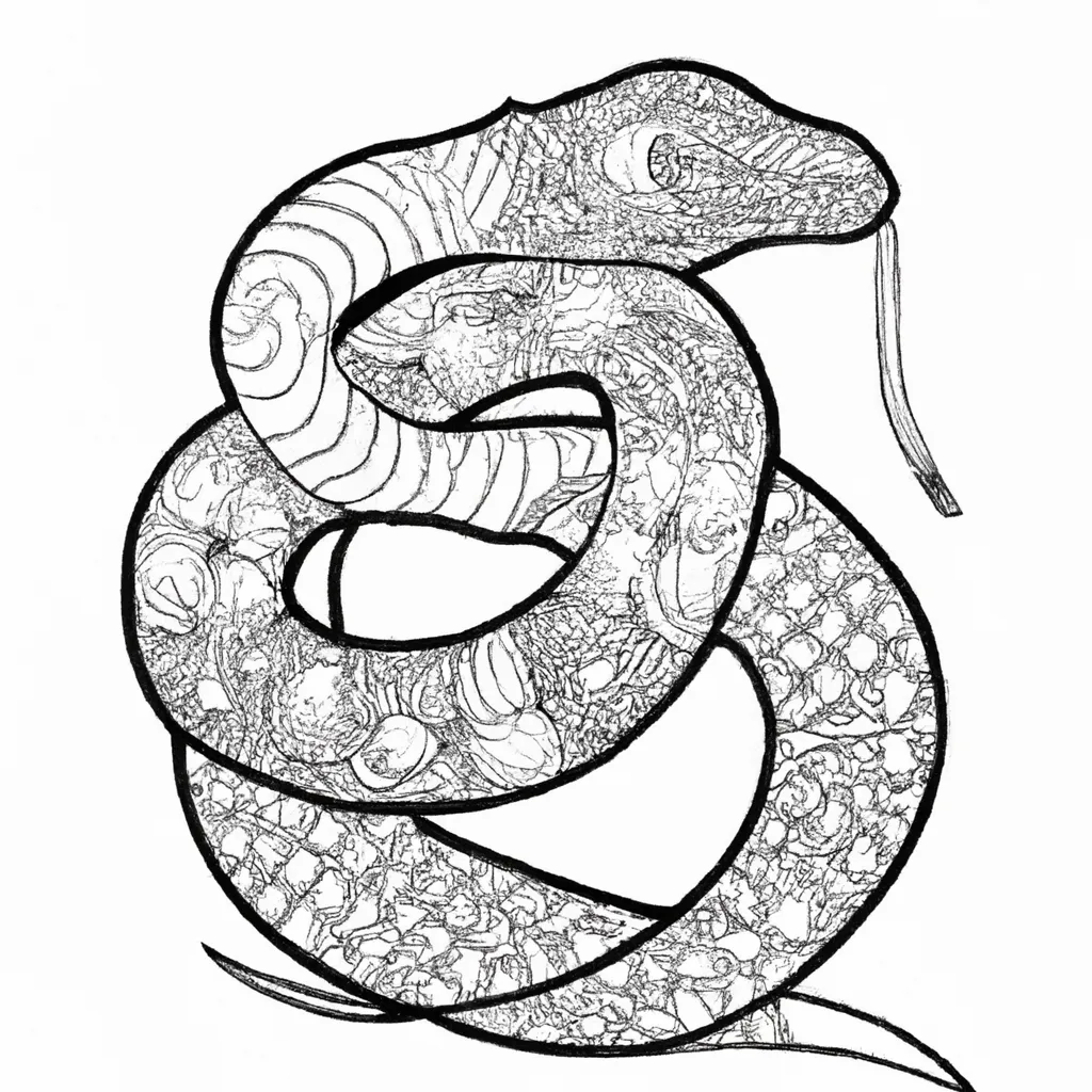 Admire a Beleza dos Desenhos de Serpentes para Colorir 10