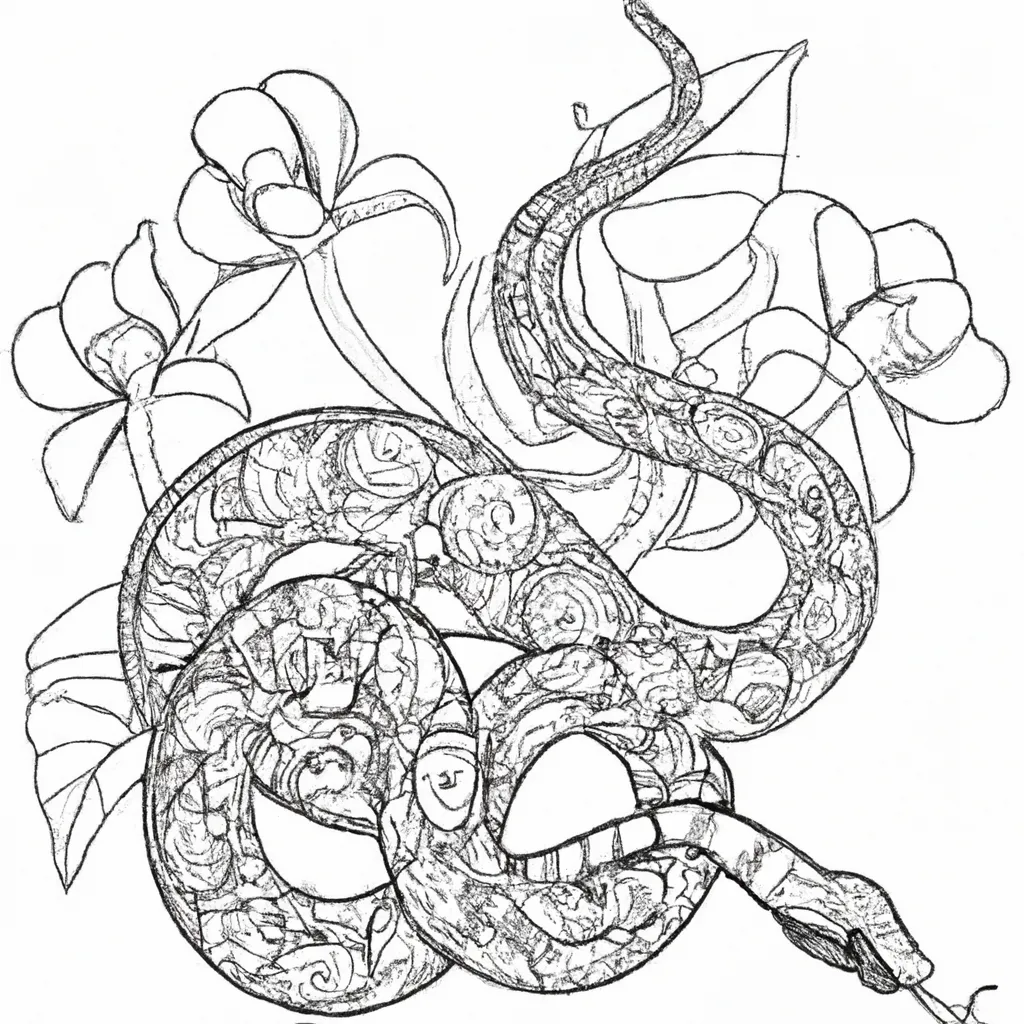 Admire a Beleza dos Desenhos de Serpentes para Colorir 26