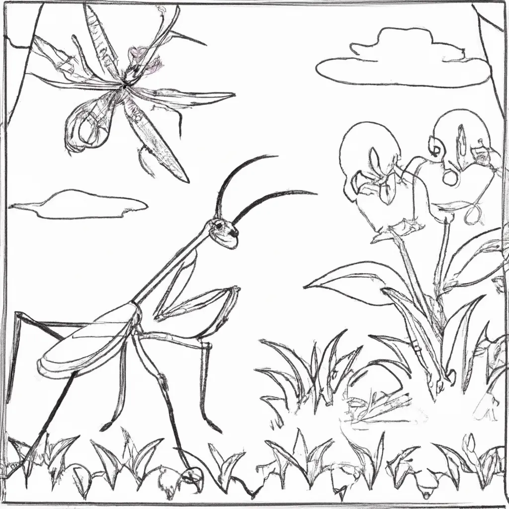 Aventure-se no Mundo dos Insetos com Desenhos de Louva-a-Deus para Colorir 7 Aventure-se no Mundo dos Insetos com Desenhos de Louva-a-Deus para Colorir 6