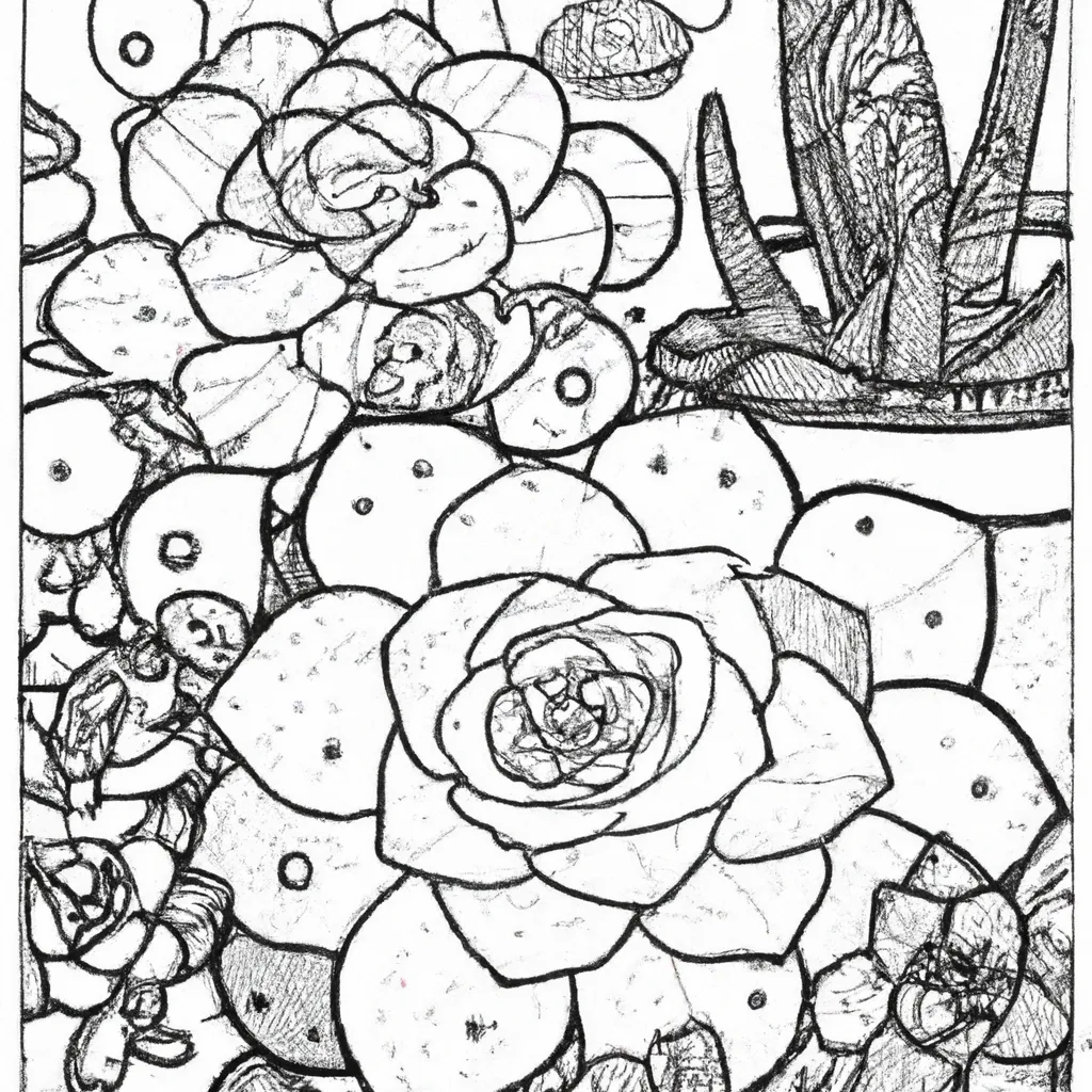 Desvendando o Universo das Suculentas: Páginas para Colorir 7 Desvendando o Universo das Suculentas: Páginas para Colorir 6