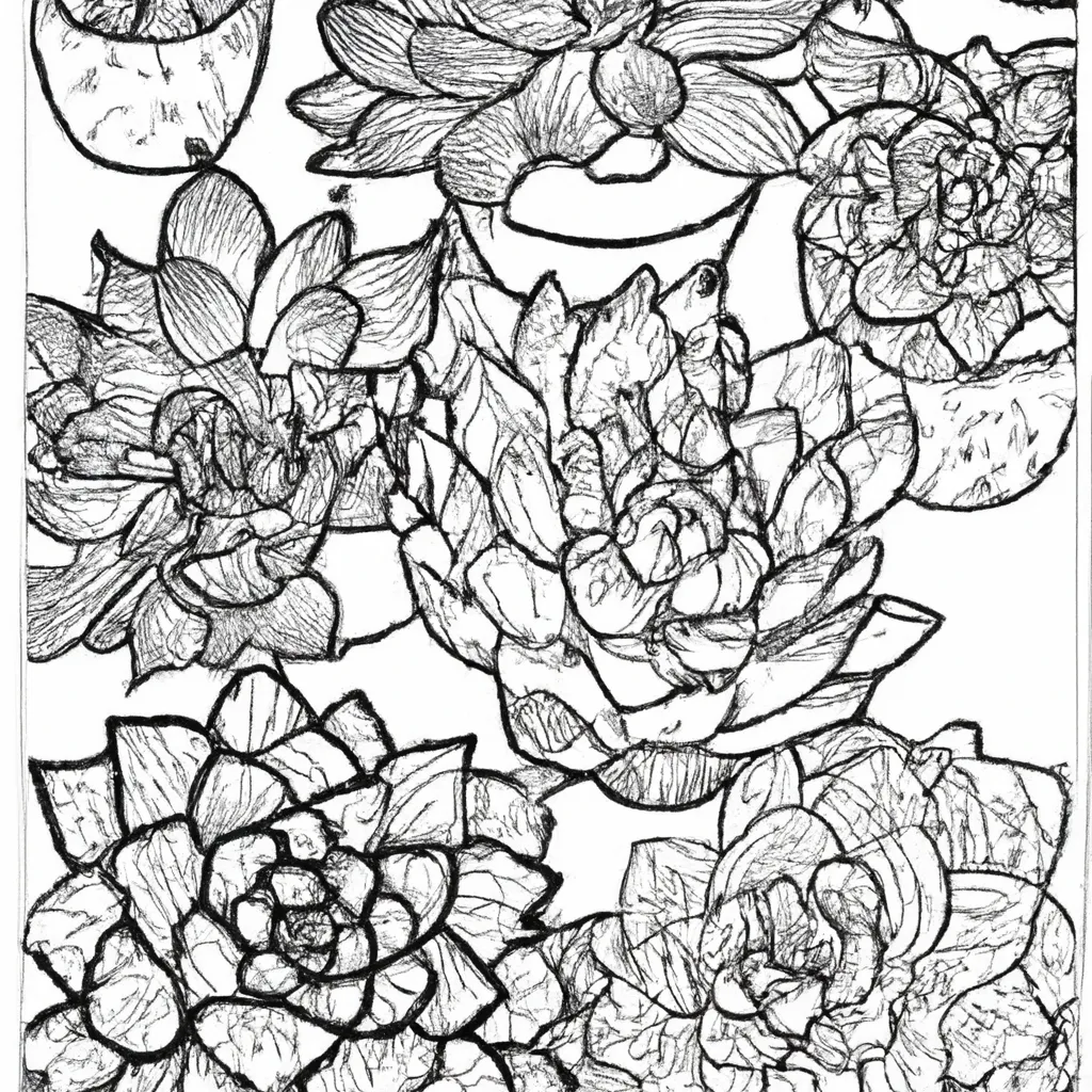Desvendando o Universo das Suculentas: Páginas para Colorir 9 Desvendando o Universo das Suculentas: Páginas para Colorir 8