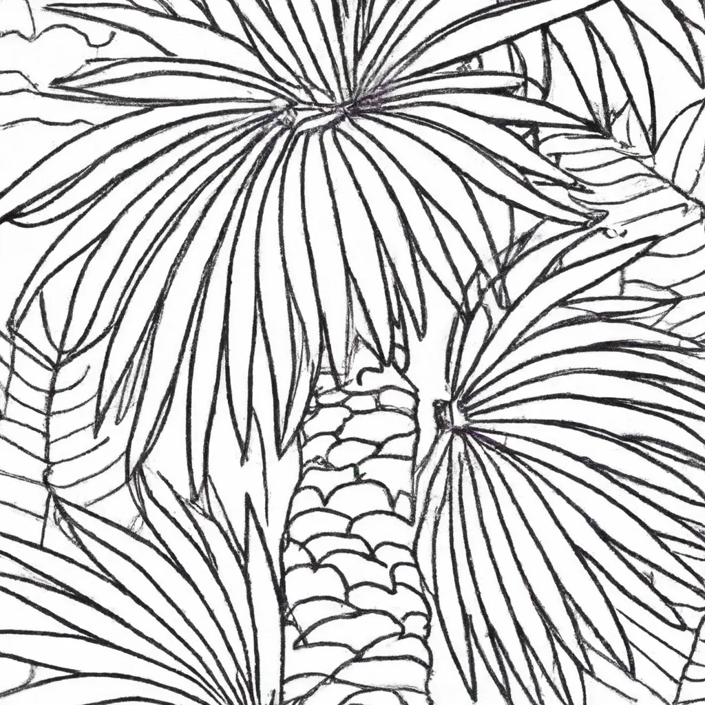 Colorindo Palmeiras: Um Paraíso Tropical em Suas Mãos