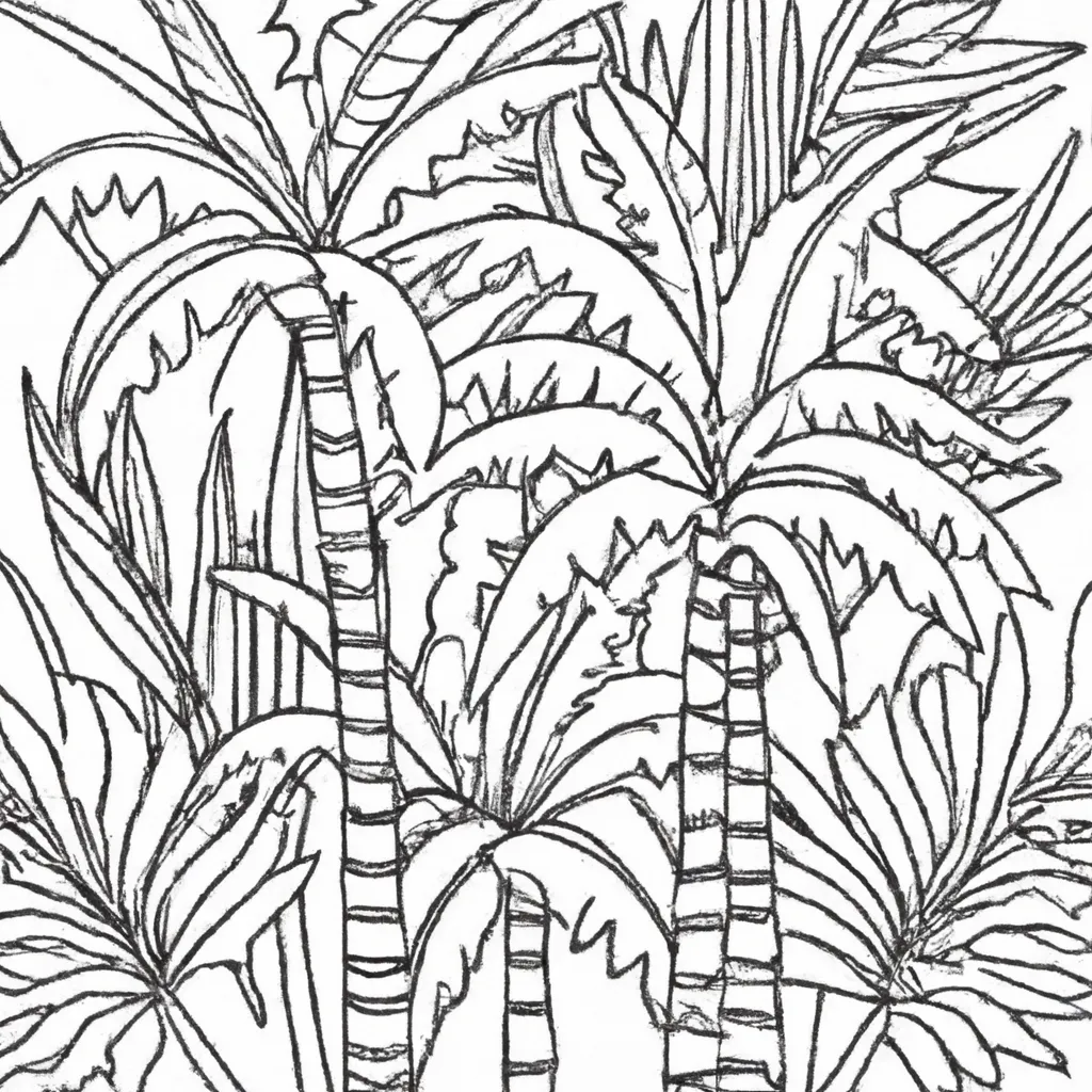 Colorindo Palmeiras: Um Paraíso Tropical em Suas Mãos 4