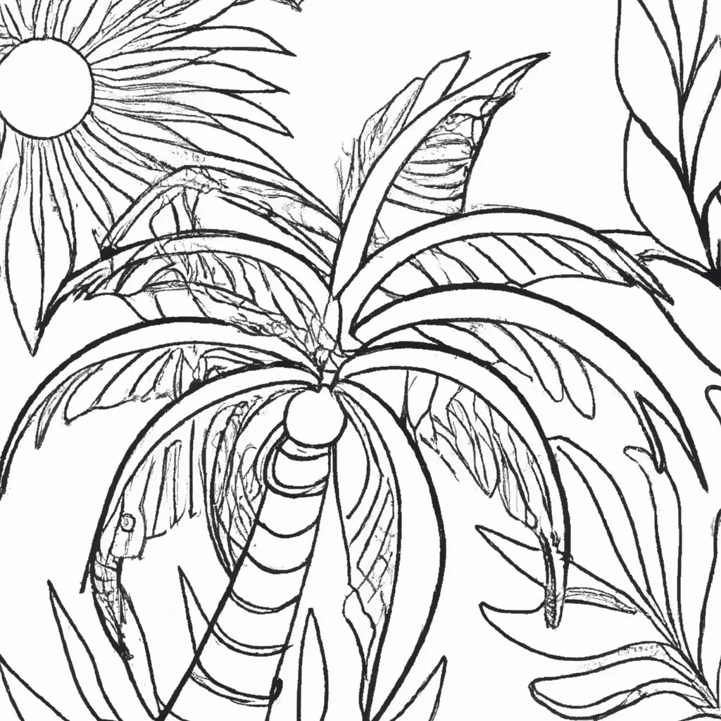 Colorindo Palmeiras: Um Paraíso Tropical em Suas Mãos 10