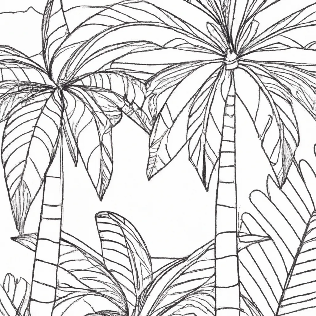 Colorindo Palmeiras: Um Paraíso Tropical em Suas Mãos 26