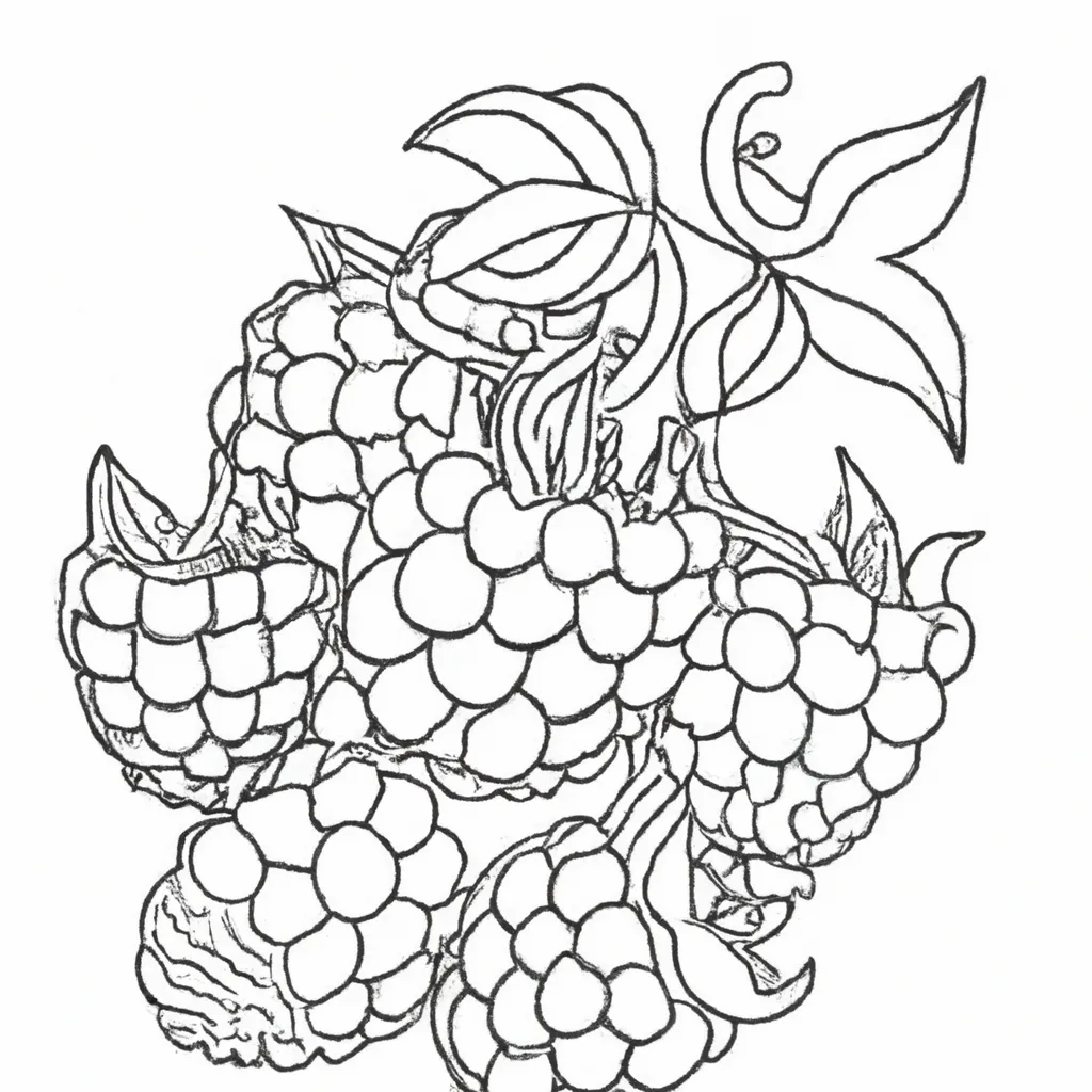 Adoce Seu Dia com Desenhos de Framboesas para Colorir