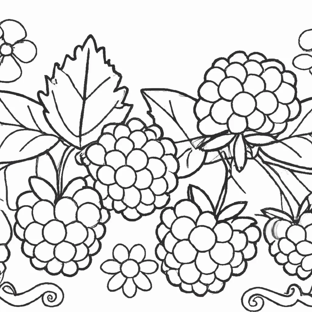 Adoce Seu Dia com Desenhos de Framboesas para Colorir 10