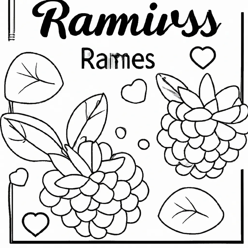Adoce Seu Dia com Desenhos de Framboesas para Colorir 26