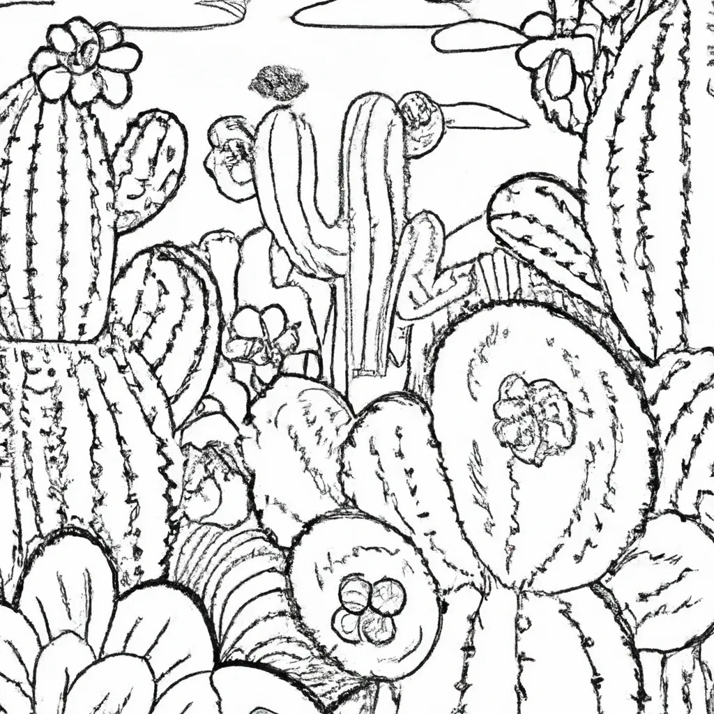Um Passeio pelos Cactos: Pintando o Deserto