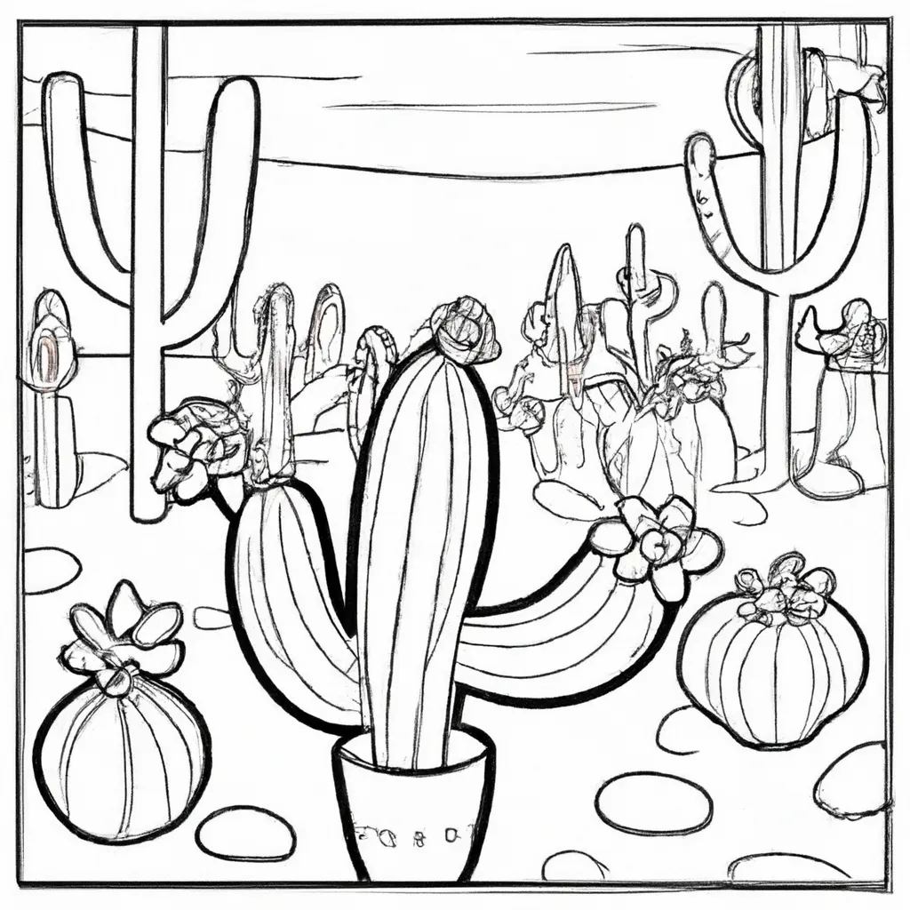 Um Passeio pelos Cactos: Pintando o Deserto 2