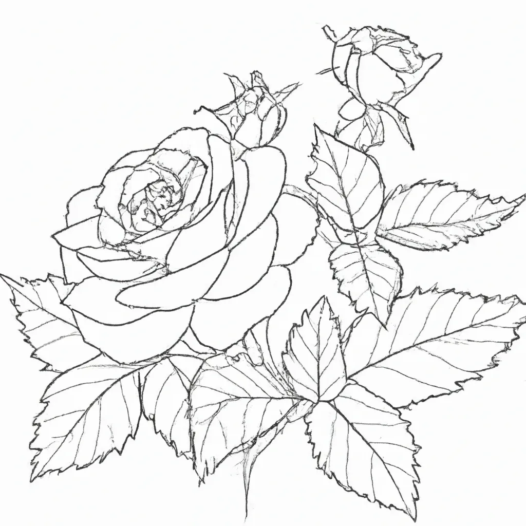 As Maravilhas das Rosas: Imagens para Colorir e Admirar 10