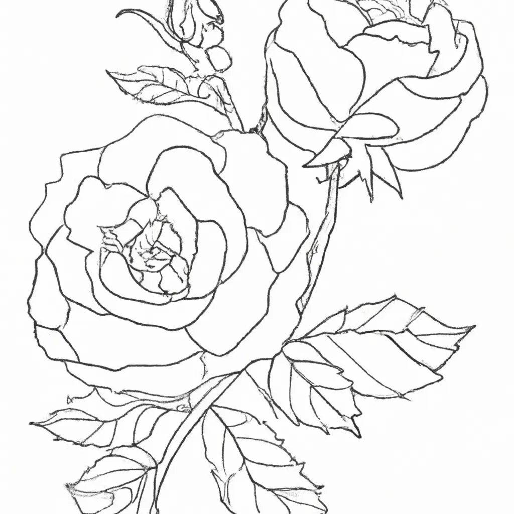 As Maravilhas das Rosas: Imagens para Colorir e Admirar 28