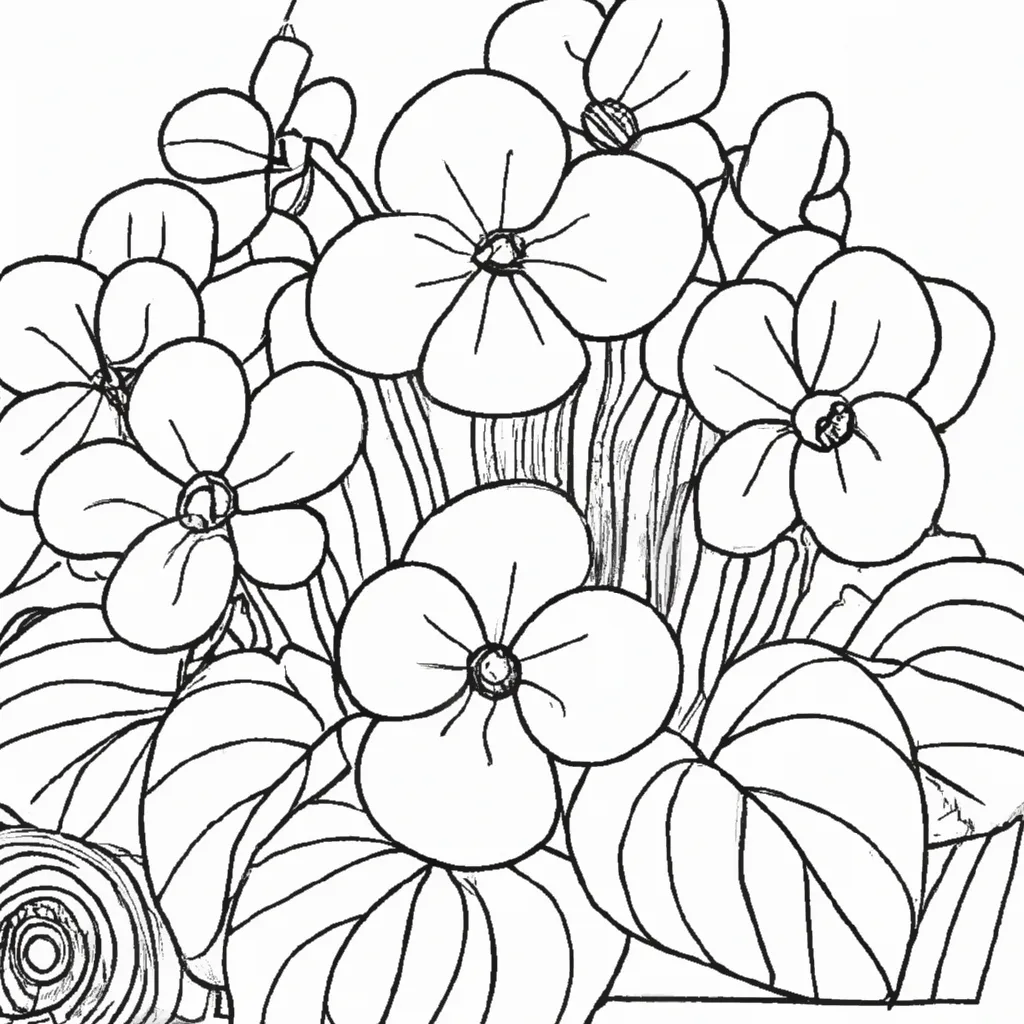 Violetas Encantadoras: O Próximo Desenho para Você Colorir! 6