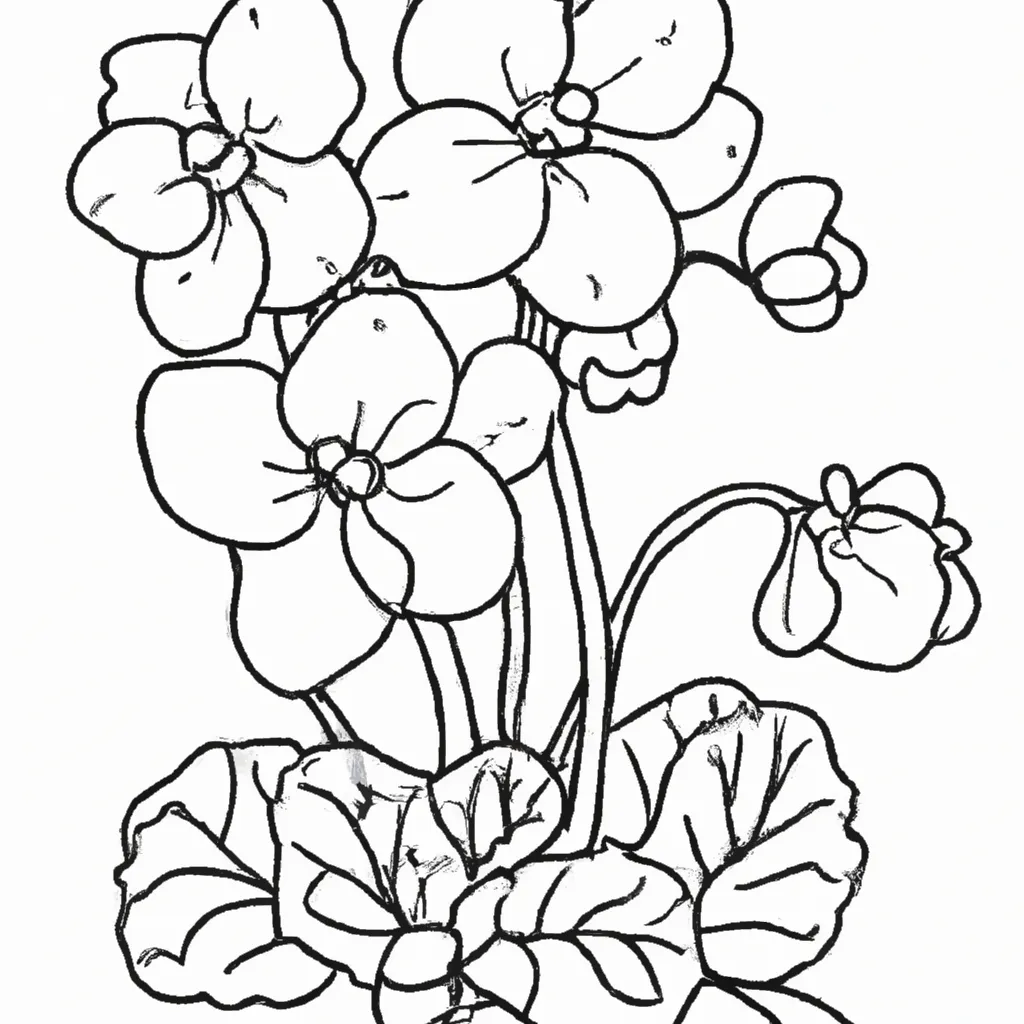 Violetas Encantadoras: O Próximo Desenho para Você Colorir! 4