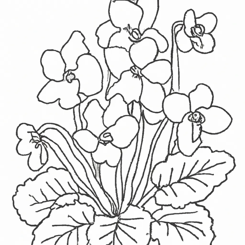 Violetas Encantadoras: O Próximo Desenho para Você Colorir! 18