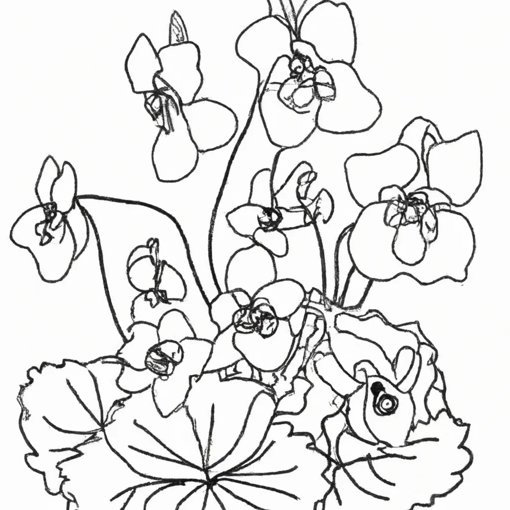 Violetas Encantadoras: O Próximo Desenho para Você Colorir! 12