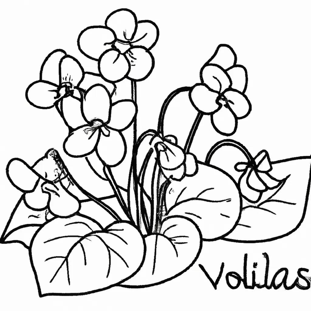 Violetas Encantadoras: O Próximo Desenho para Você Colorir! 14