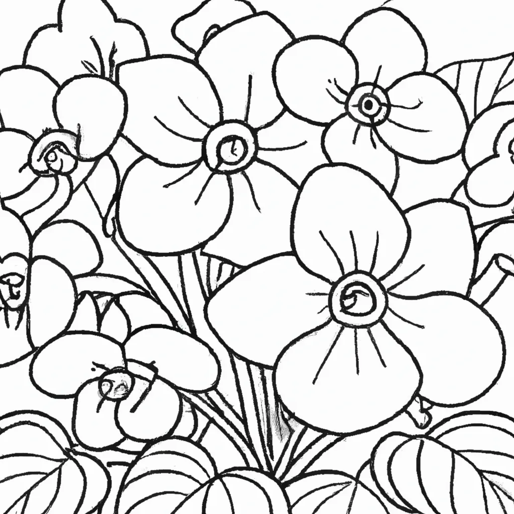 Violetas Encantadoras: O Próximo Desenho para Você Colorir! 16