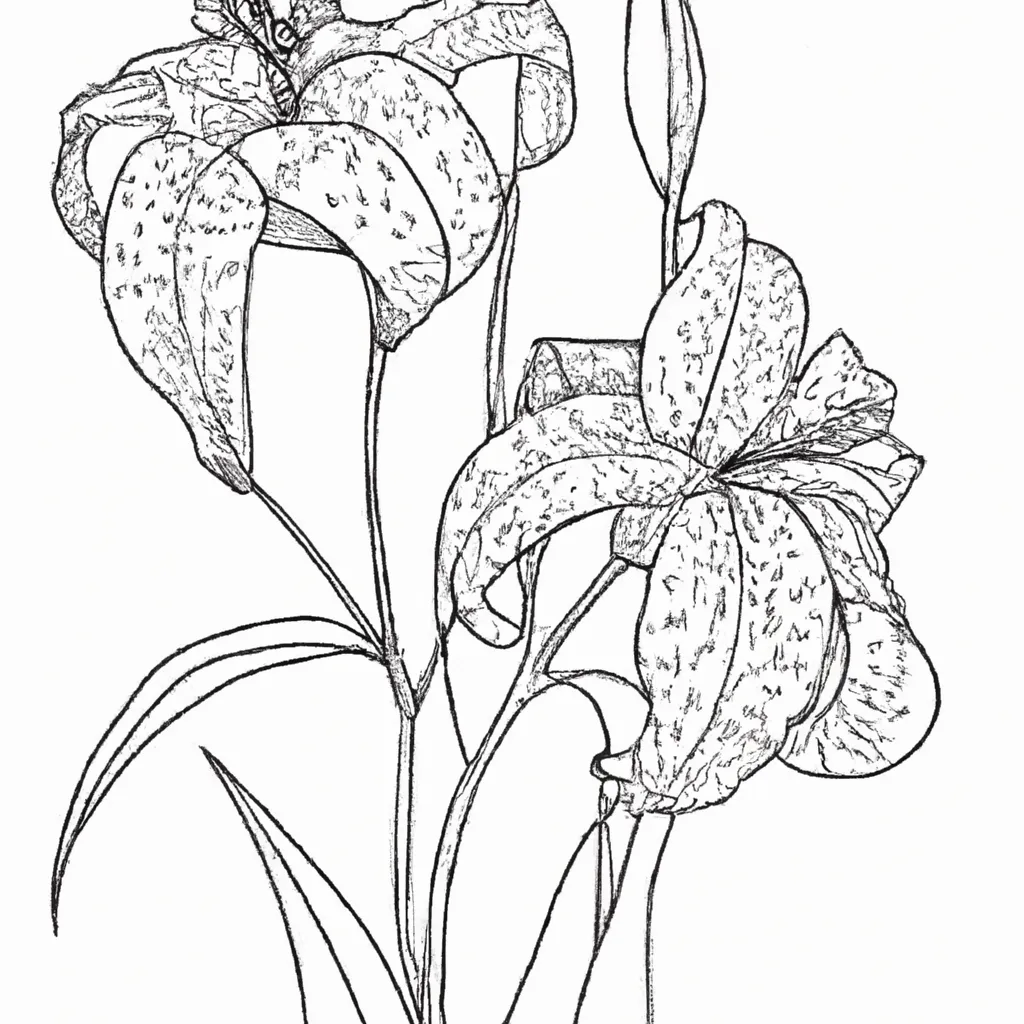 Embeleze Seu Dia com Desenhos de Lírios para Colorir 28