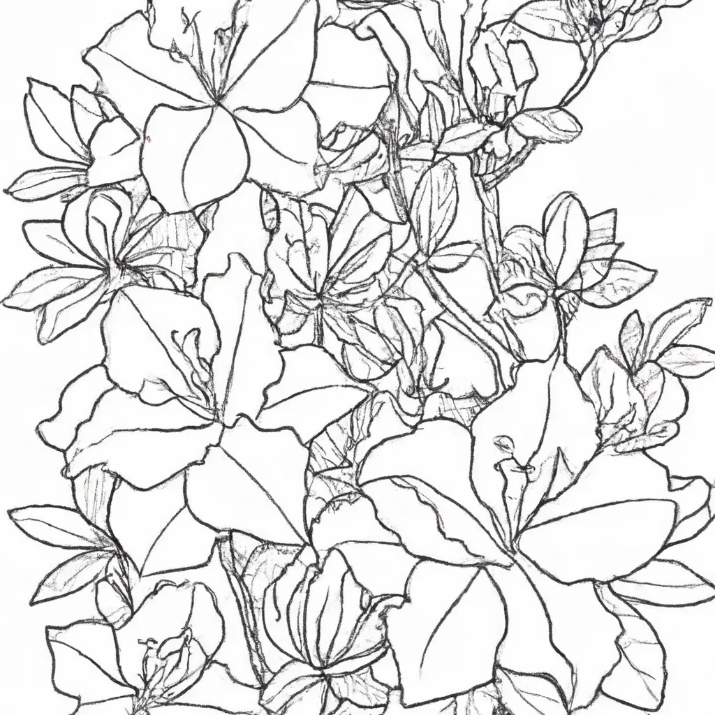 Colorindo Azaleias: Explore o Universo das Flores 9 Colorindo Azaleias: Explore o Universo das Flores 8