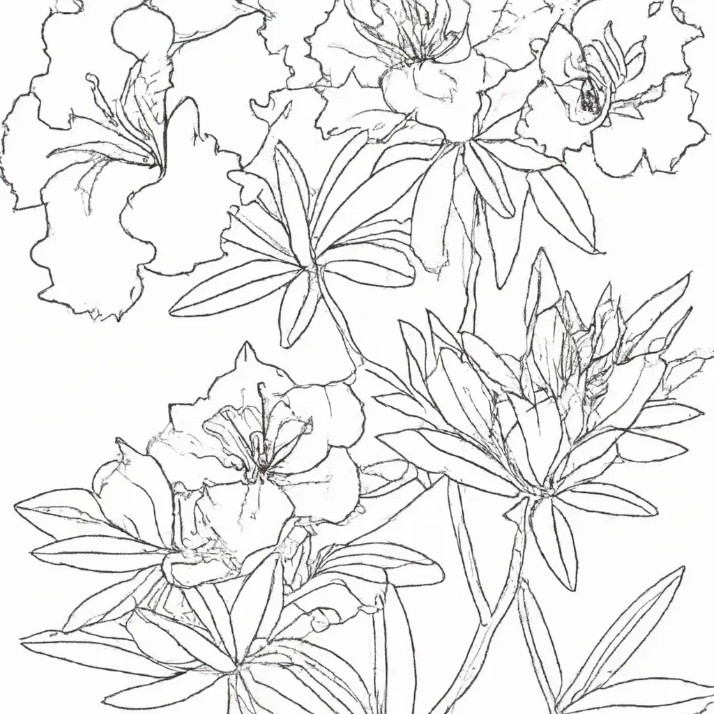Colorindo Azaleias: Explore o Universo das Flores 13 Colorindo Azaleias: Explore o Universo das Flores 12