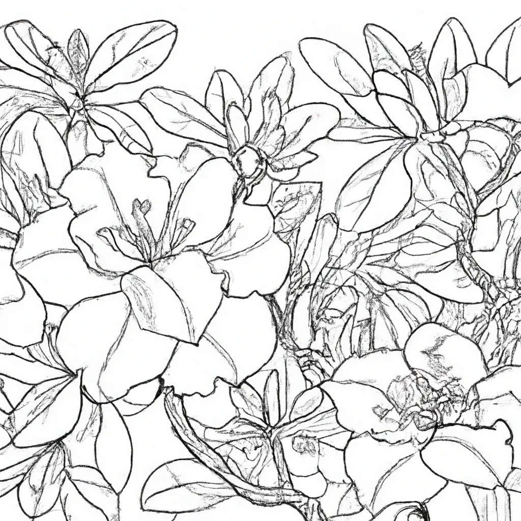 Colorindo Azaleias: Explore o Universo das Flores 17 Colorindo Azaleias: Explore o Universo das Flores 16