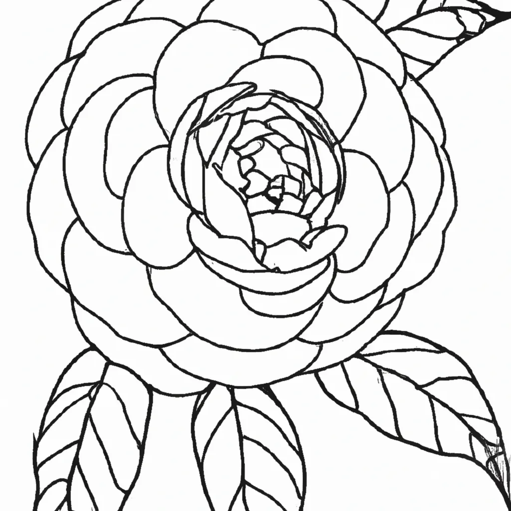 Imagens de Camélias para Colorir: A Arte em Suas Mãos 2
