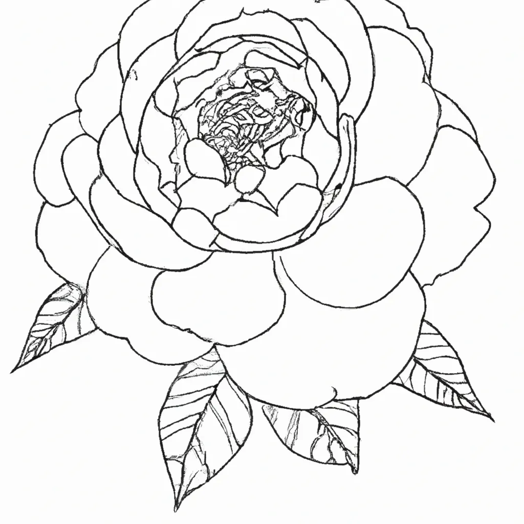 Imagens de Camélias para Colorir: A Arte em Suas Mãos 6