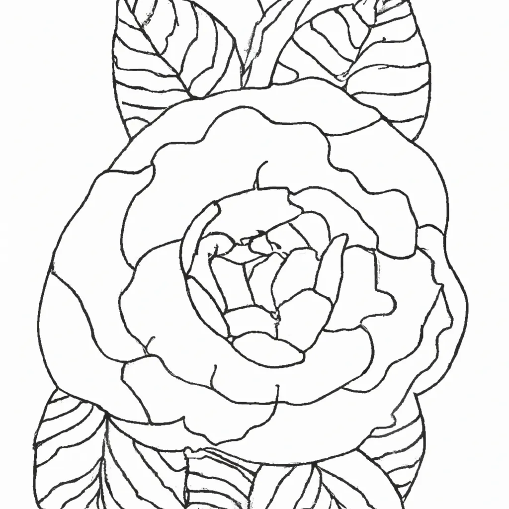Imagens de Camélias para Colorir: A Arte em Suas Mãos 20