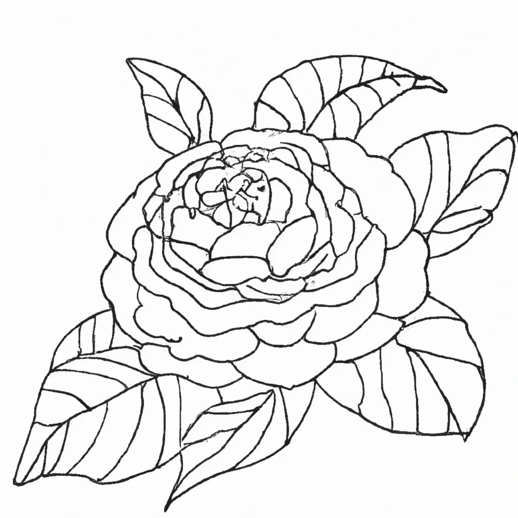 Imagens de Camélias para Colorir: A Arte em Suas Mãos 8