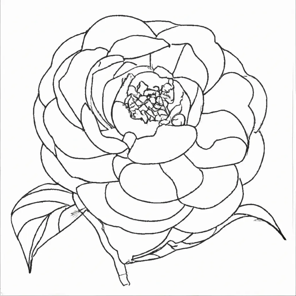 Imagens de Camélias para Colorir: A Arte em Suas Mãos 22