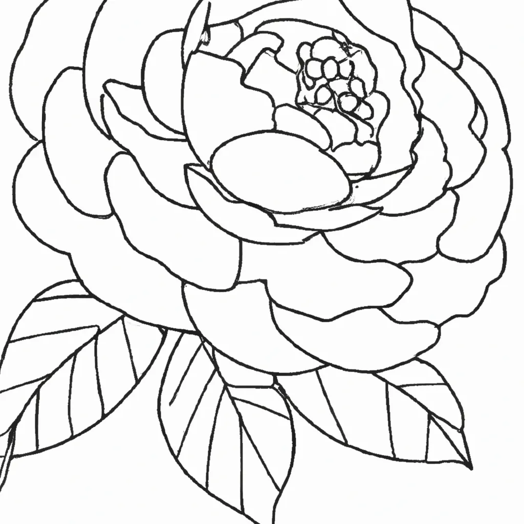 Imagens de Camélias para Colorir: A Arte em Suas Mãos 16