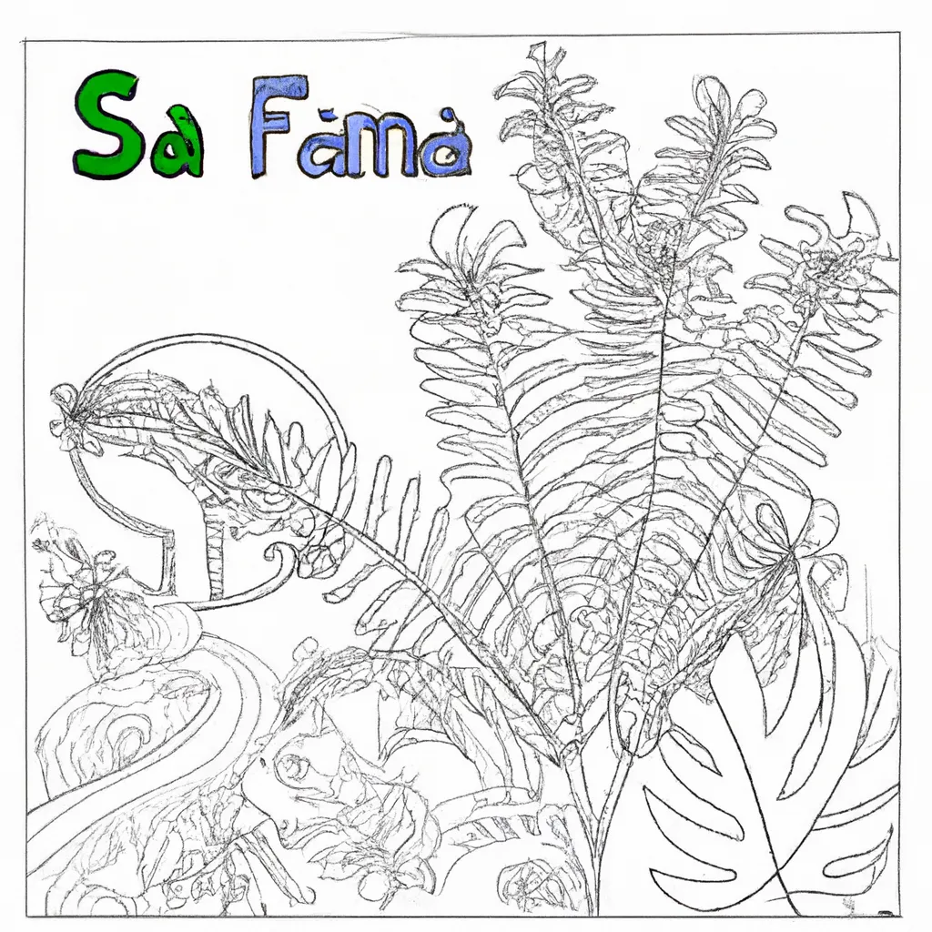 Pinte o Mundo com Desenhos de Samambaias para Colorir 2