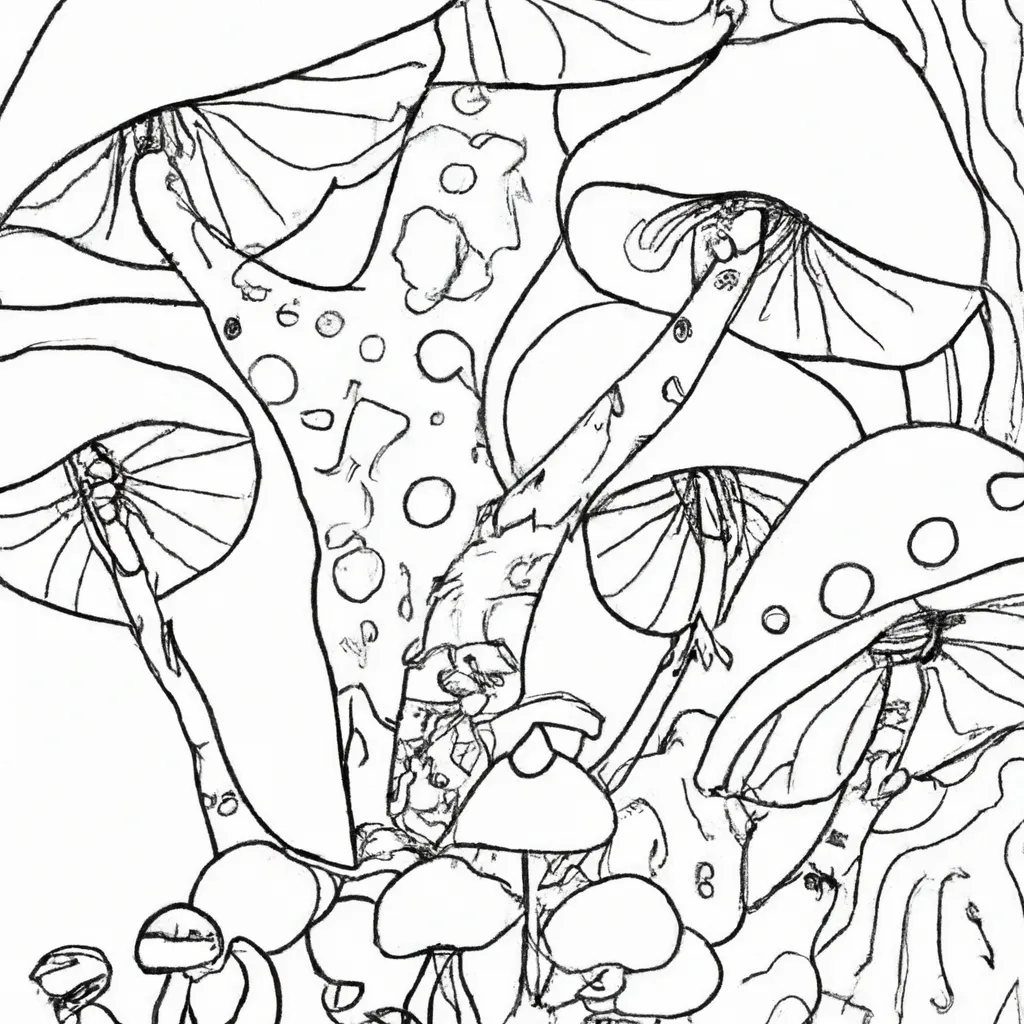 A Beleza Oculta dos Fungos: Surpreenda-se ao Colorir 24