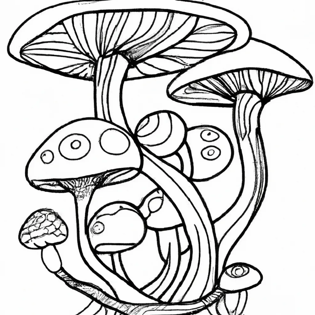A Beleza Oculta dos Fungos: Surpreenda-se ao Colorir 8