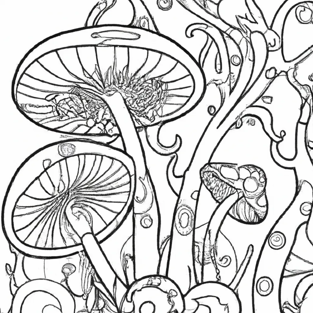 A Beleza Oculta dos Fungos: Surpreenda-se ao Colorir 10