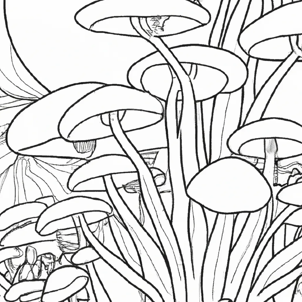 A Beleza Oculta dos Fungos: Surpreenda-se ao Colorir 18
