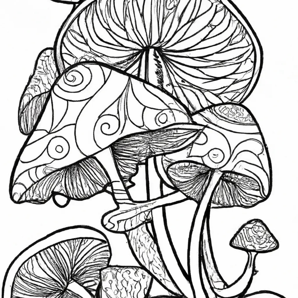 A Beleza Oculta dos Fungos: Surpreenda-se ao Colorir 22