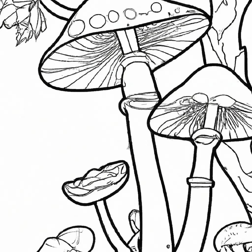 A Beleza Oculta dos Fungos: Surpreenda-se ao Colorir 28
